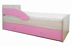 Детская кровать с выдвижными ящиками и бортом КРД-04
